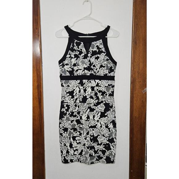 WHBM Instantly Slimming Floral Bodycon Dress Size 10 Medium Stretch - Picture 3 of 10